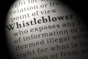 Book text showing definition of Whistleblower