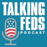 Talking Feds Podcast Logo with Microphone