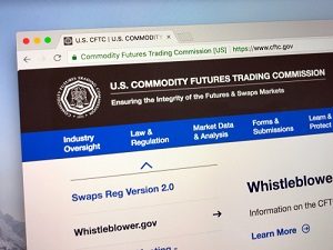 Screenshot of CFTC Whistleblower Program web page