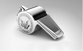 silver whistle with Securities Exchange Commission logo