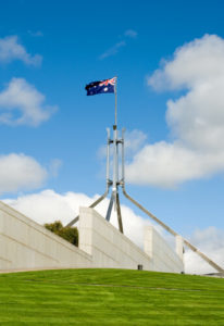 Australian Australian flag raised