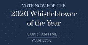 Vote Now for 2020 Whistleblower of the Year Banner