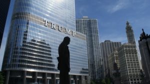 Silhouette of Man in Front of Trump Tower Building