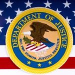 Department of Justice Seal on the United States Flag