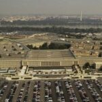 Aerial view of Pentagon Building in Washington, DC