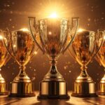 5 trophies - scholarship essay contest winners