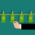 money on clothesline