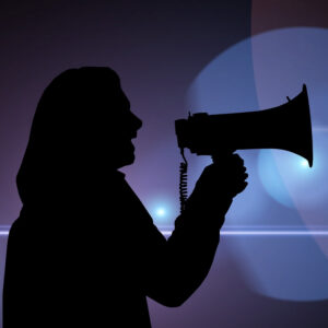 whistleblower with megaphone